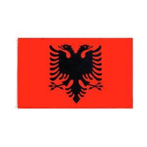 Drapeau l'Albanie 90x150 – Polyester, œillets | Planet Flag