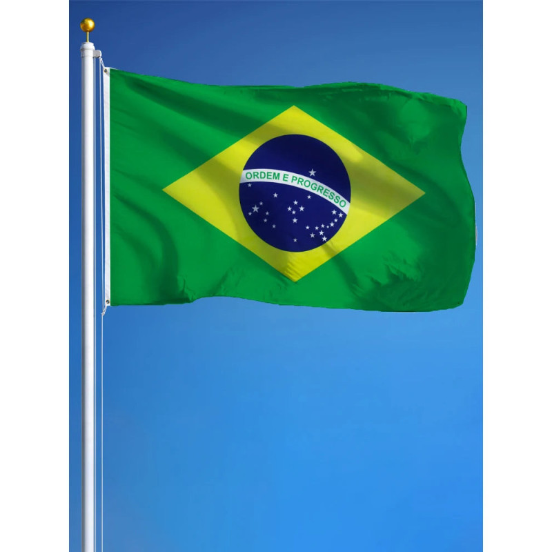 Drapeau Brésil 90x150 – Polyester, œillets | Planet Flag