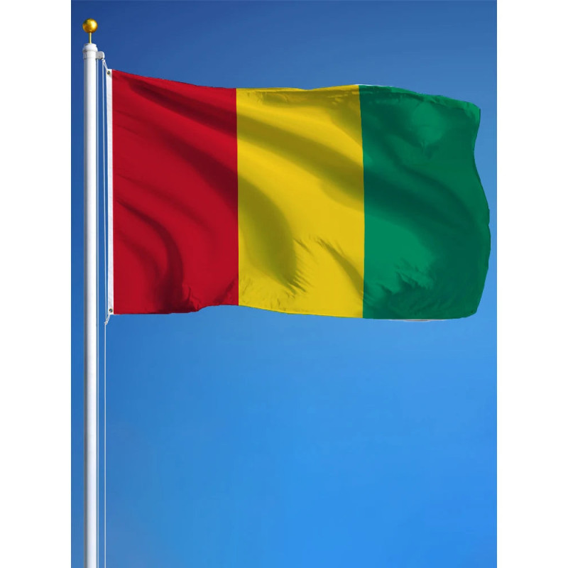 Drapeau la Guinée 90x150 – Polyester, œillets | Planet Flag