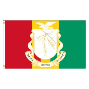 Drapeau la Guinée 90x150 – Polyester, œillets | Planet Flag