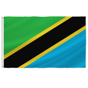 Drapeau la Tanzanie 90x150 – Polyester, œillets | Planet Flag