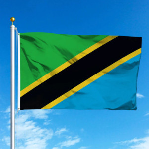 Drapeau la Tanzanie 90x150 – Polyester, œillets | Planet Flag