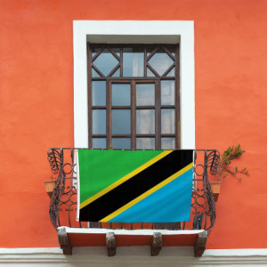 Drapeau la Tanzanie 90x150 – Polyester, œillets | Planet Flag
