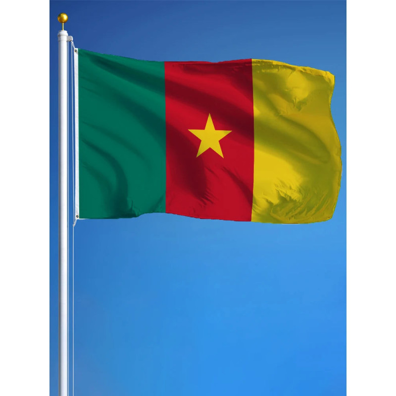 Drapeau Cameroun 90x150 – Polyester, œillets | Planet Flag