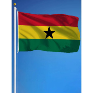 Drapeau Ghana 90x150 – Polyester, œillets | Planet Flag