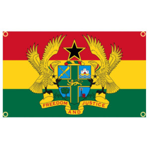 Drapeau Ghana 90x150 – Polyester, œillets | Planet Flag