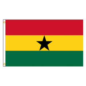 Drapeau Ghana 90x150 – Polyester, œillets | Planet Flag
