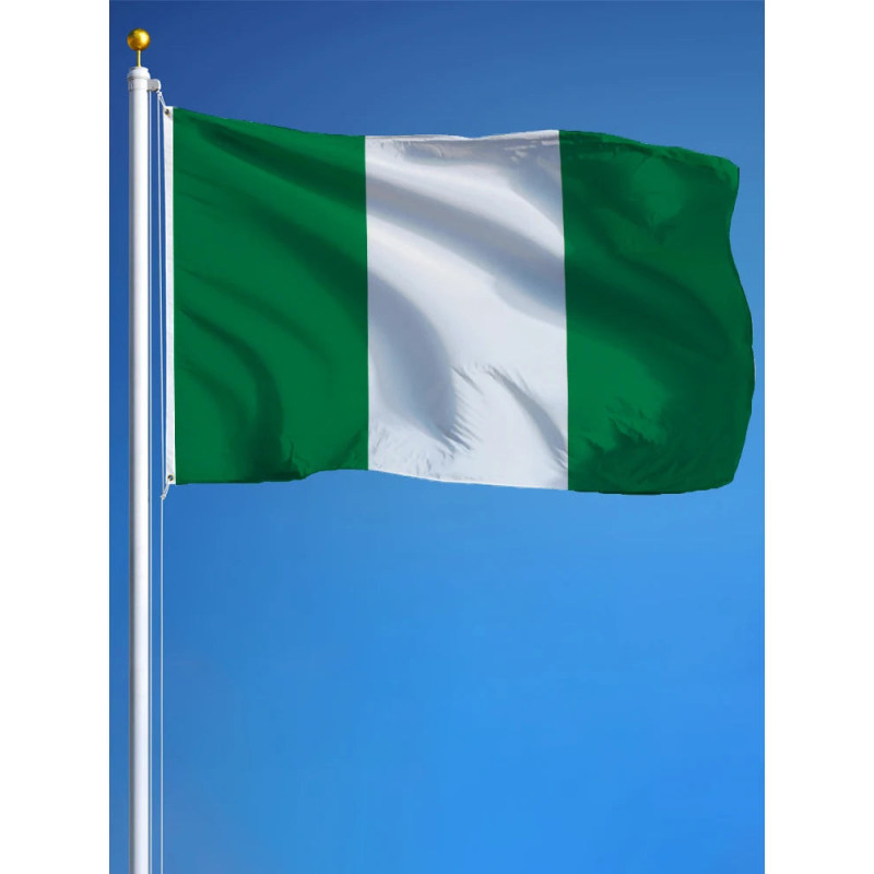 Drapeau Nigeria 90x150 – Polyester, œillets | Planet Flag