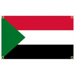 Drapeau Soudan 90x150 – Polyester, œillets | Planet Flag