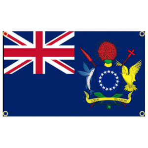 Drapeau s Îles Cook 90x150 – Polyester, œillets | Planet Flag