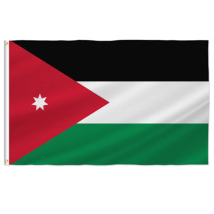 Drapeau la Jordanie 90x150 – Polyester, œillets | Planet Flag
