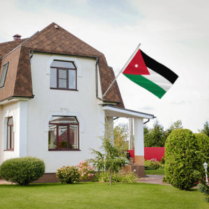 Drapeau la Jordanie 90x150 – Polyester, œillets | Planet Flag
