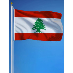 Drapeau Liban 90x150 – Polyester, œillets | Planet Flag