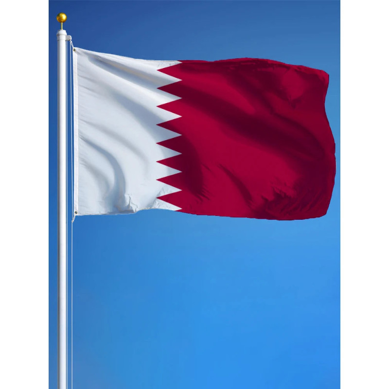 Drapeau Qatar 90x150 – Polyester, œillets | Planet Flag Drapeau Qatar 90x150 – Polyester, œillets | Planet Flag