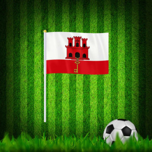 Drapeau à main Gibraltar | Planet Flag