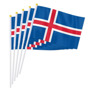 Drapeau à main l'Islande | Planet Flag