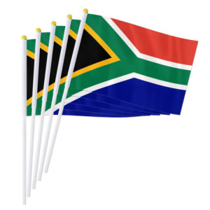 Drapeau à main l'Afrique du Sud | Planet Flag