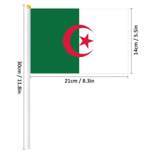 Drapeau à main l'Algérie | Planet Flag
