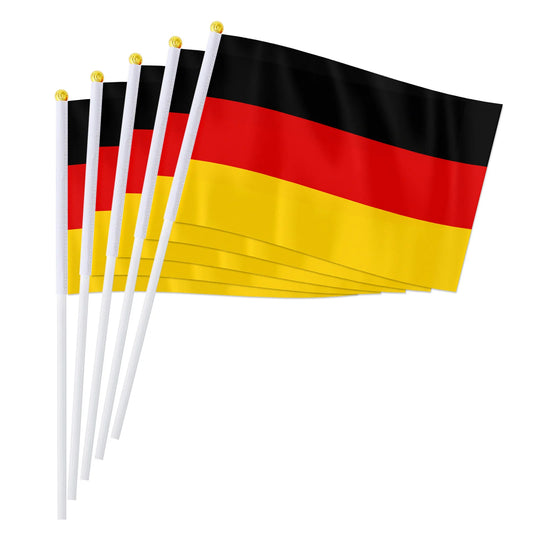 Drapeau à main de l'Allemagne