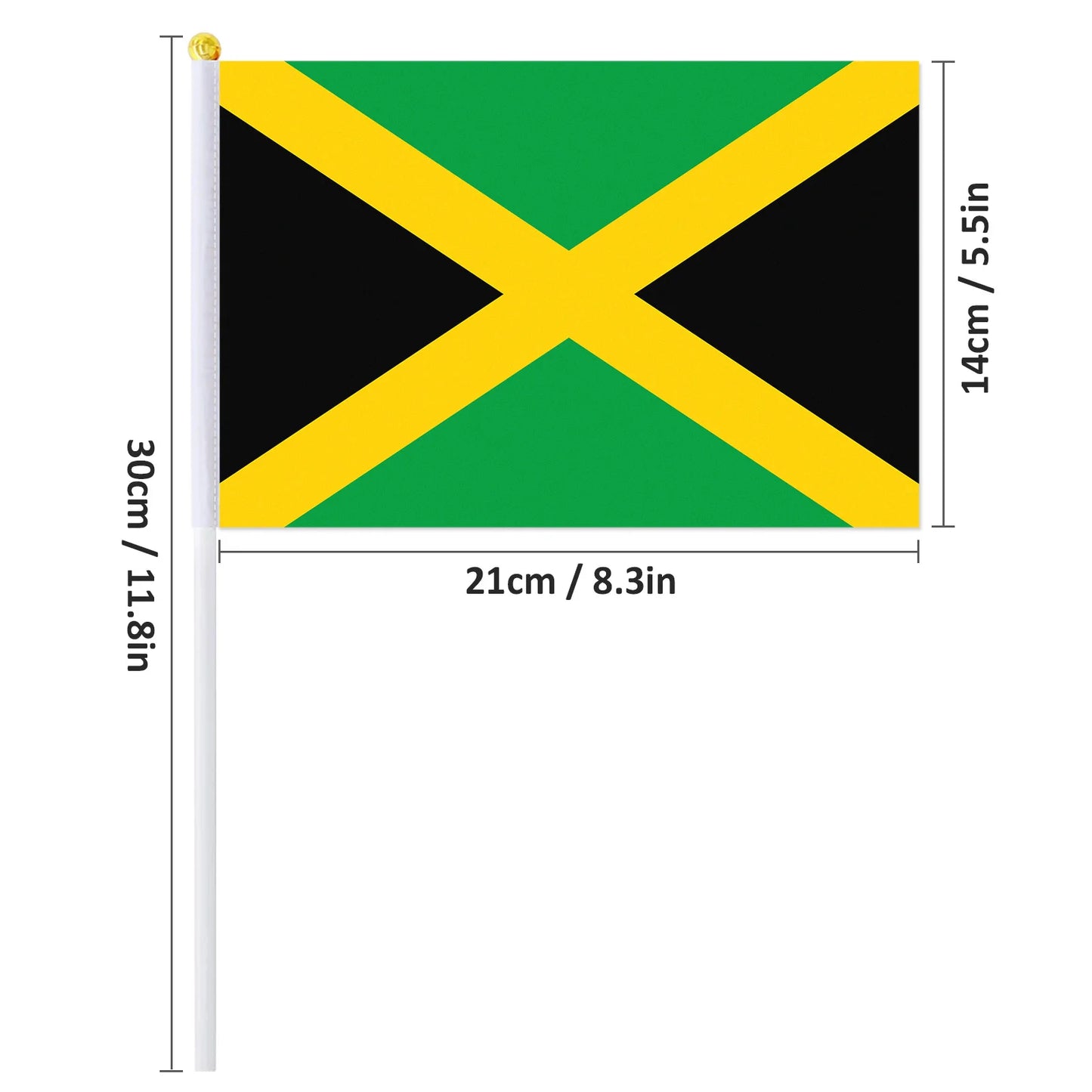 Drapeau à main de la Jamaïque