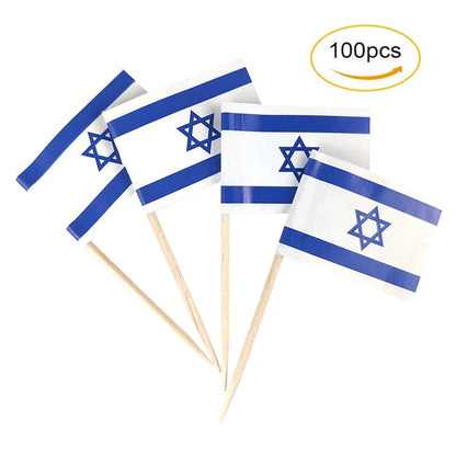 Mini Drapeaux Israël Cupcakes