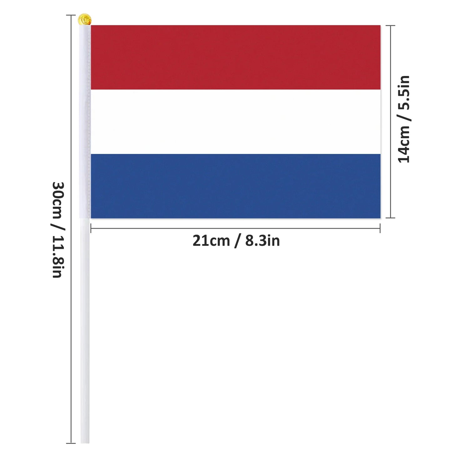 Drapeau à main des Pays-Bas