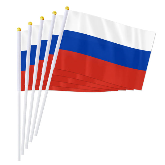 Drapeau à main de la Russie