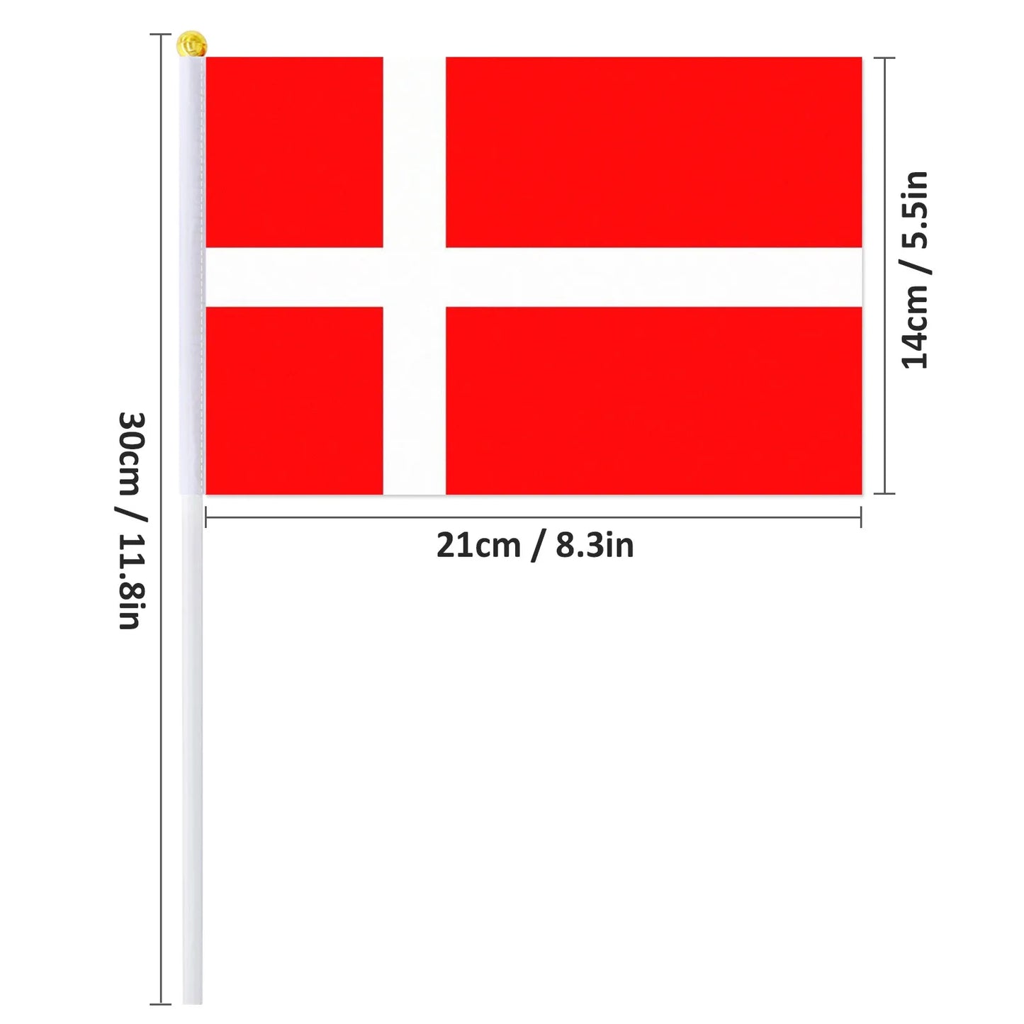 Drapeau à main du Danemark