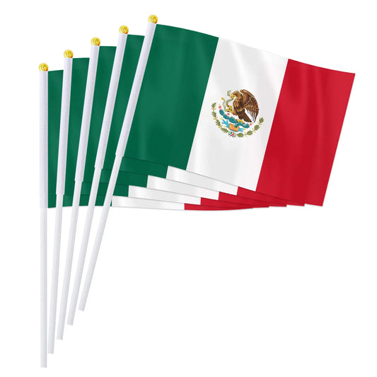 Drapeau à main du Mexique