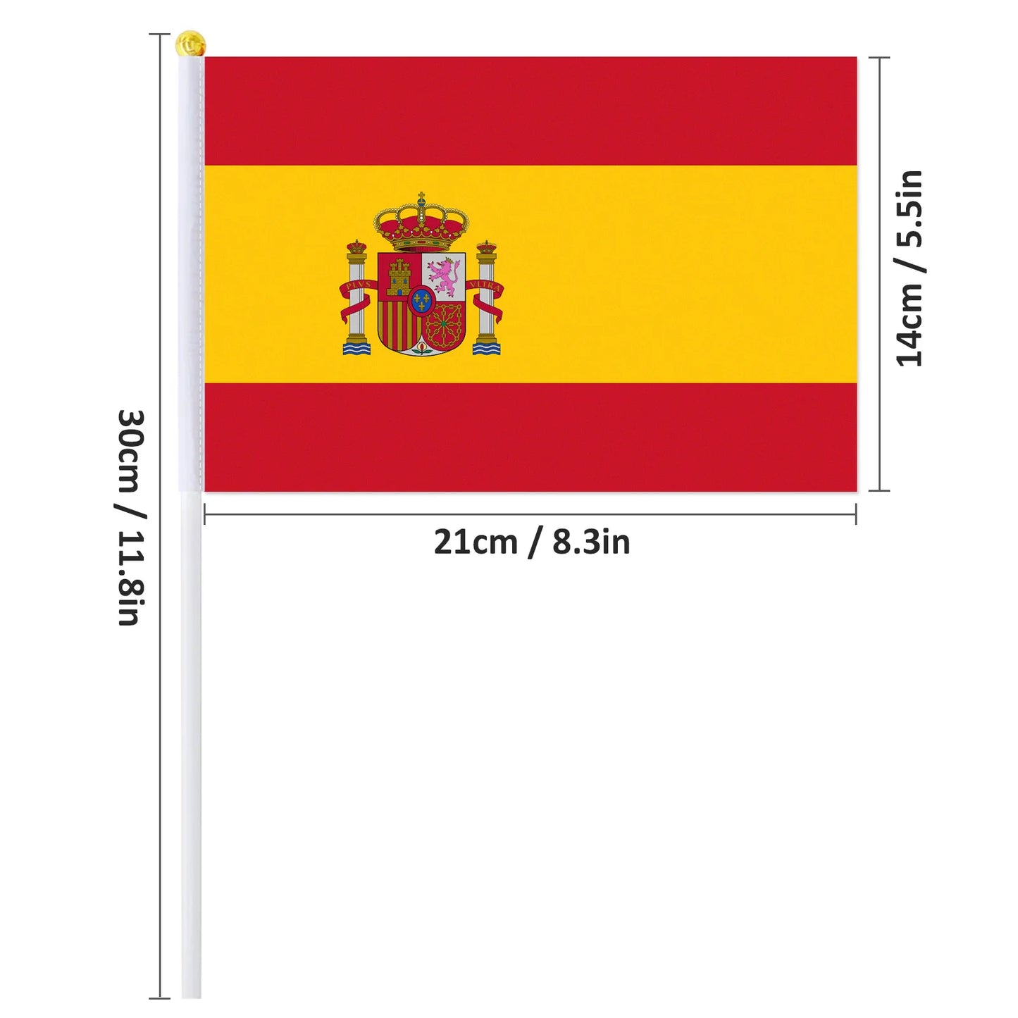 Drapeau à main de l'Espagne