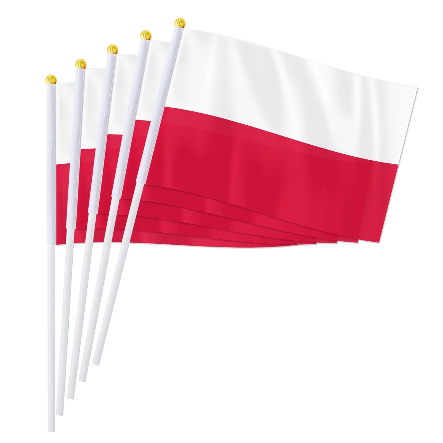 Drapeau à main de la Pologne