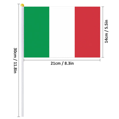 Drapeau à main de l'Italie