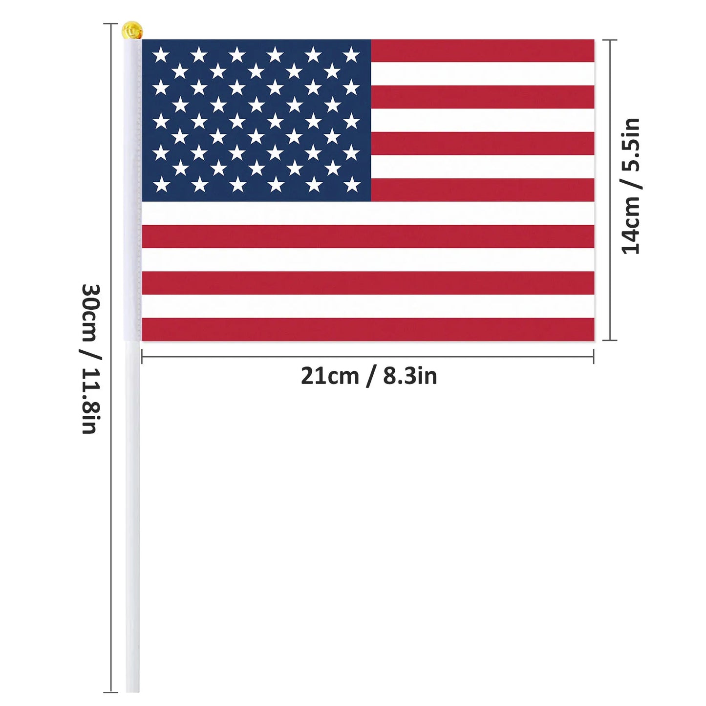 Drapeau à main des USA