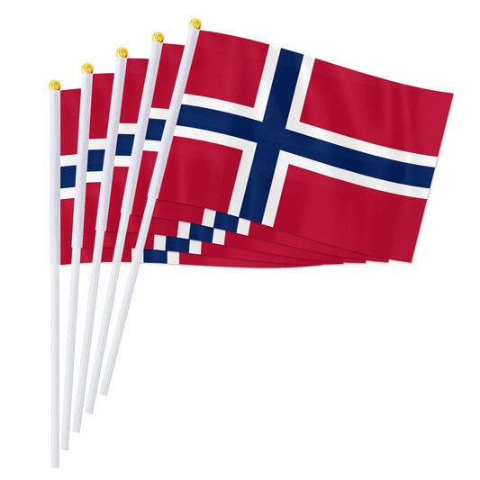 Drapeau à main de la Norvège