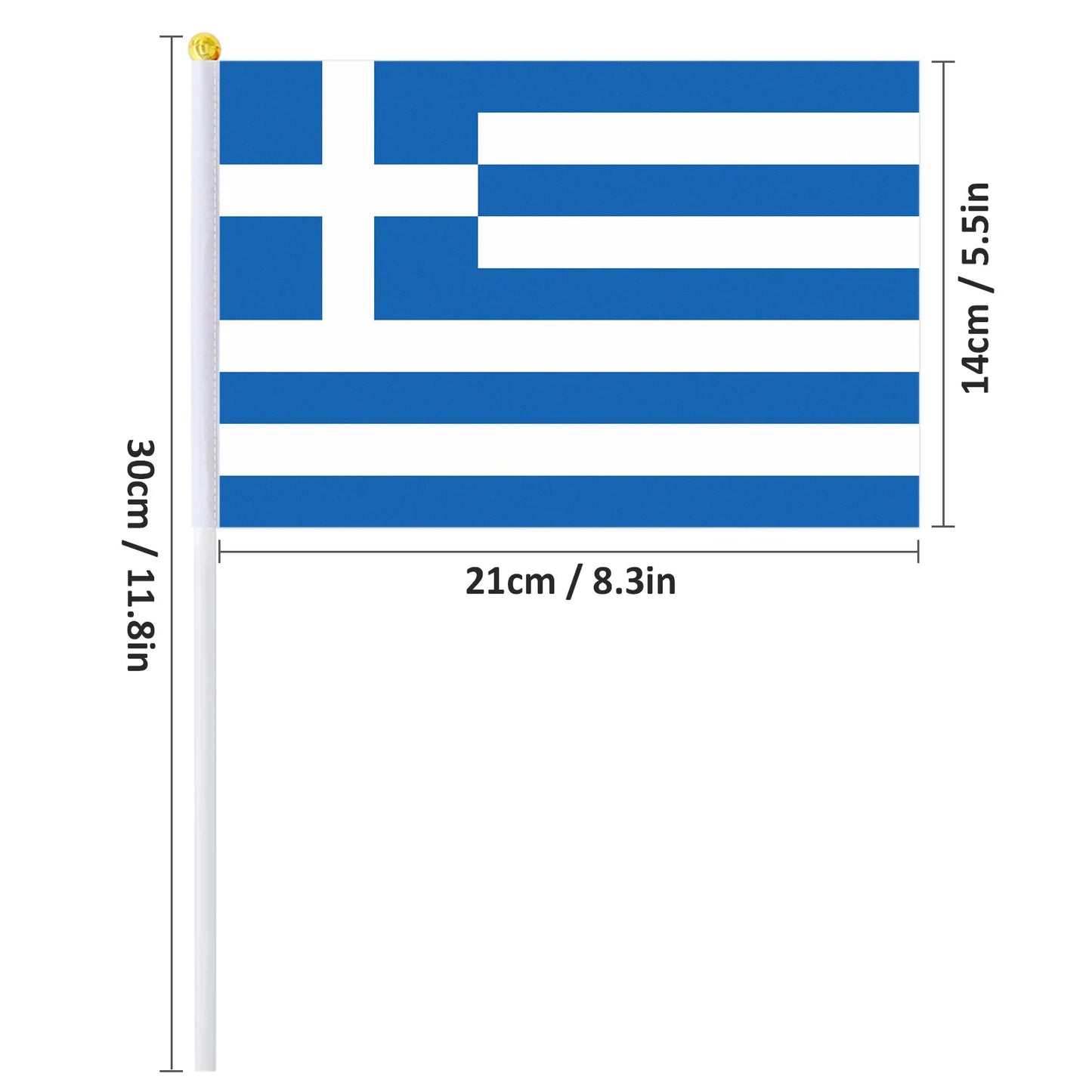 Drapeau à main de la Gréce