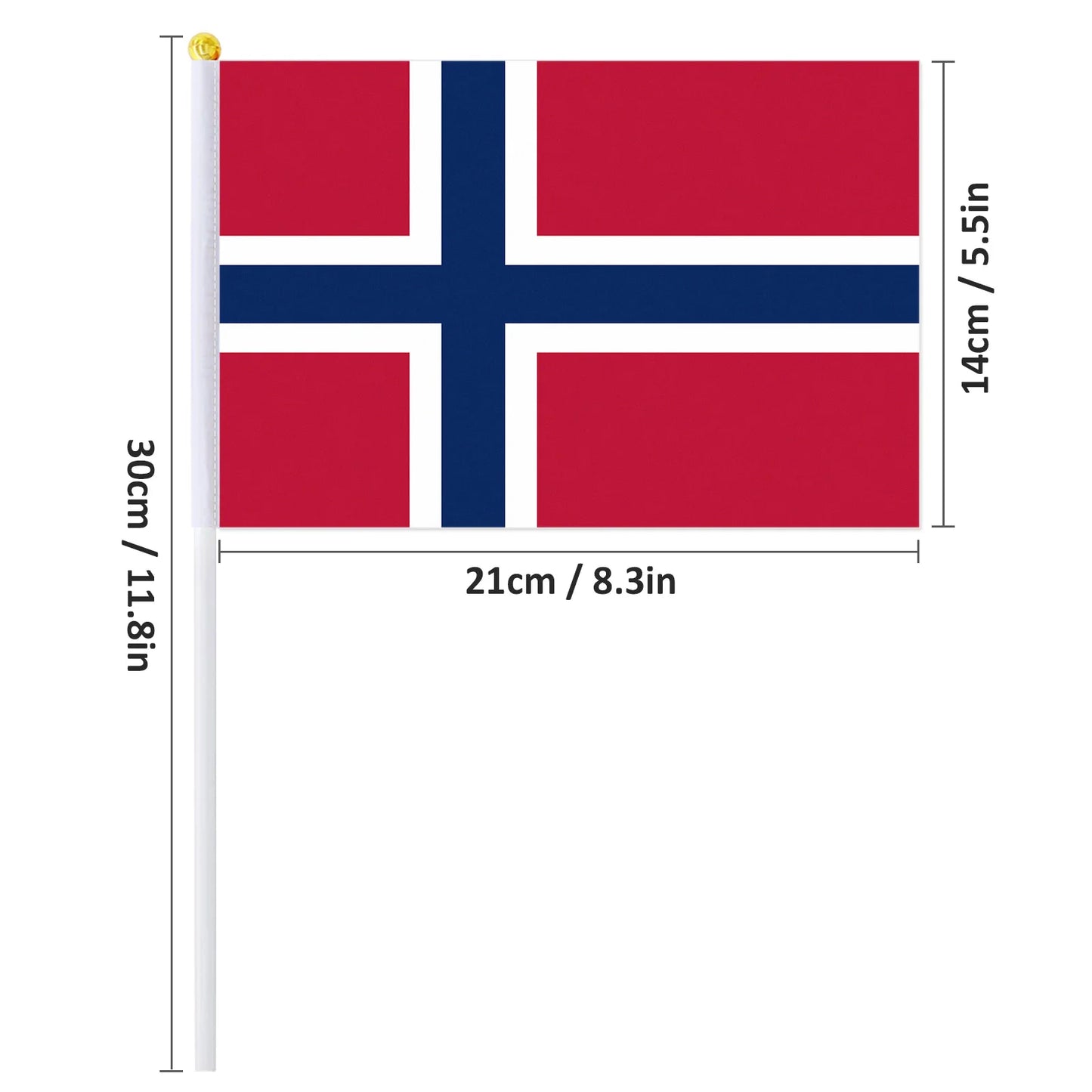 Drapeau à main de la Norvège