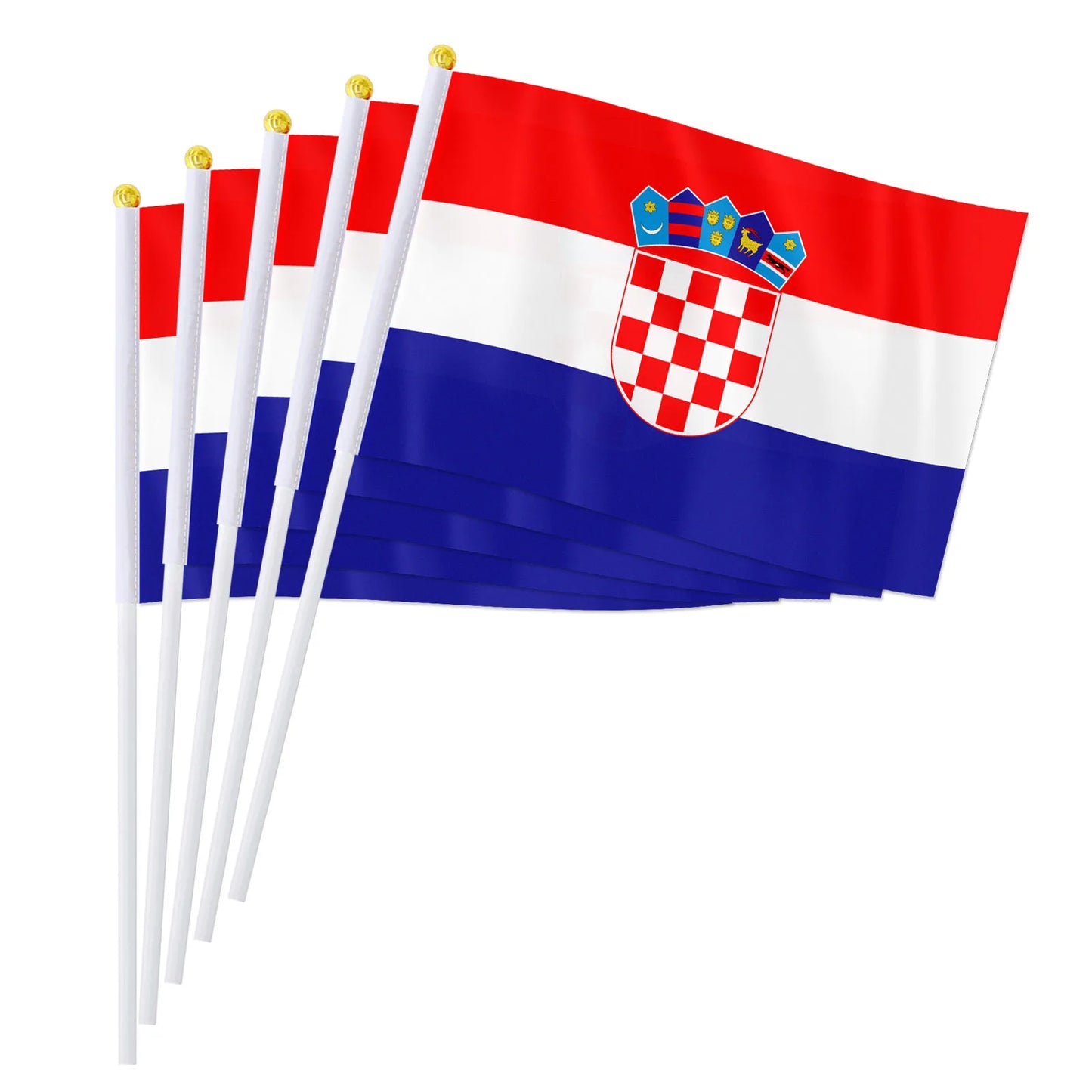 Drapeau à main de la Croatie