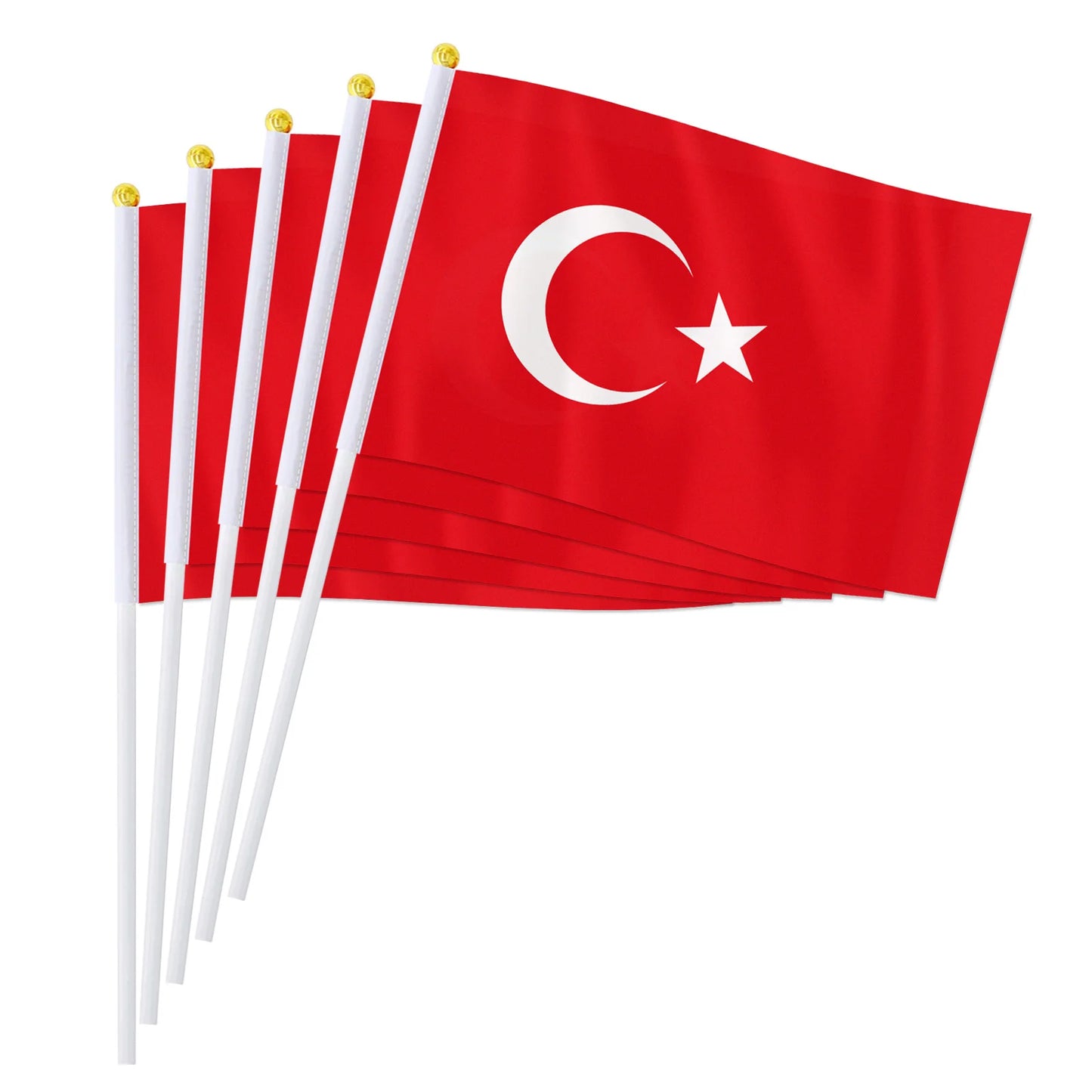 Drapeau à main de la Turquie