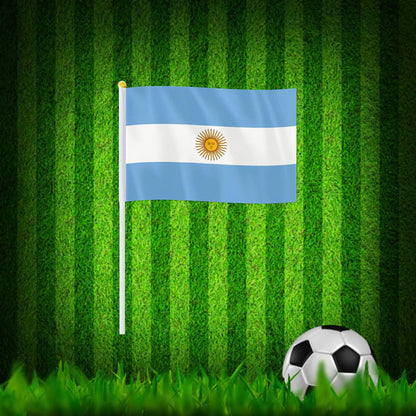 Drapeau à main de l'Argentine