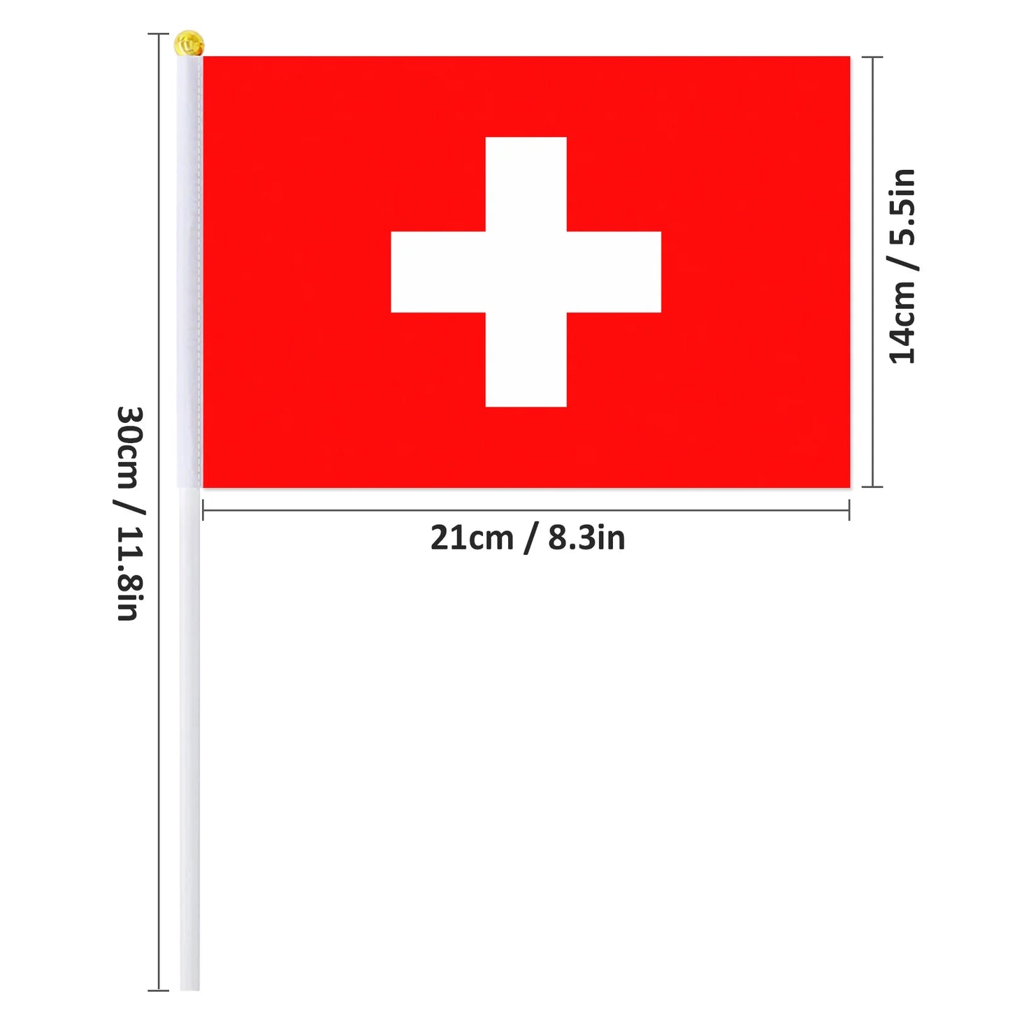 Drapeaux à main de la Suisse