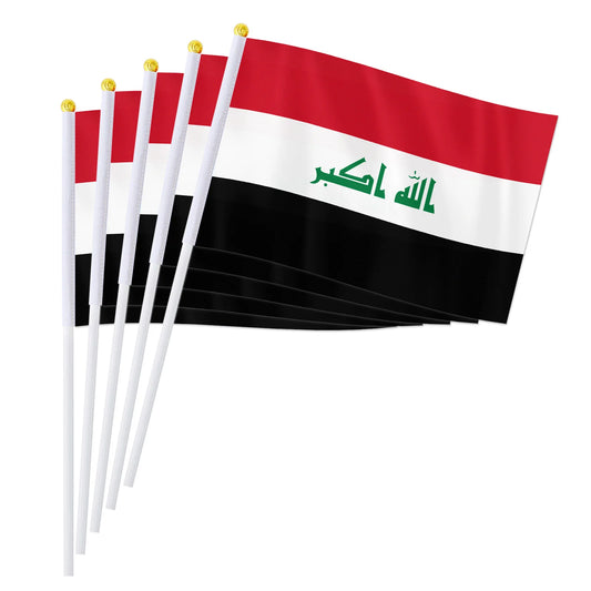 Drapeau à main de l'Irak