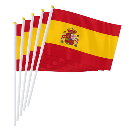 Drapeau à main de l'Espagne