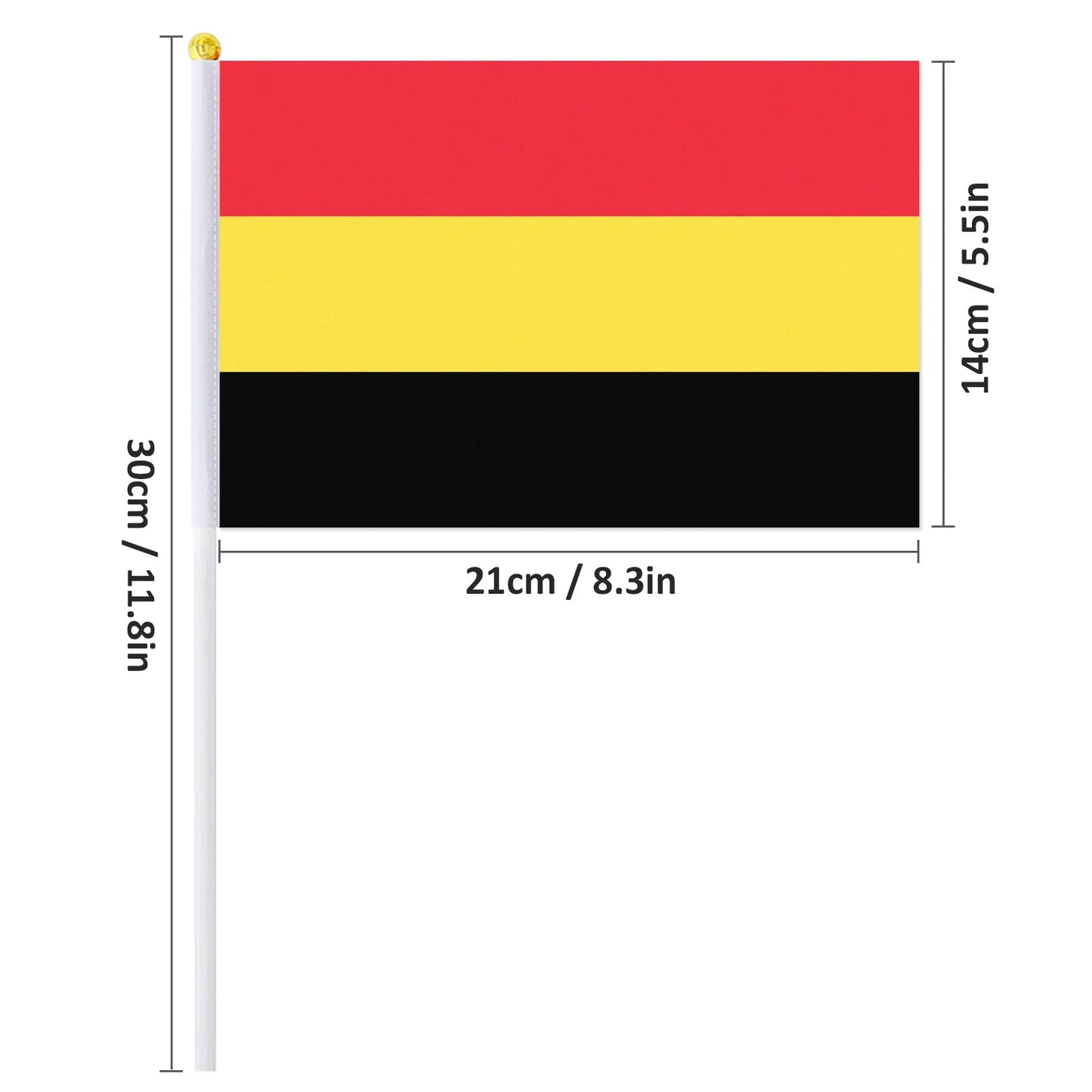 Drapeau à main de la Belgique