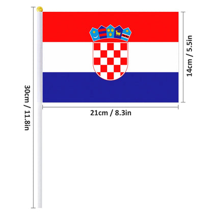 Drapeau à main de la Croatie