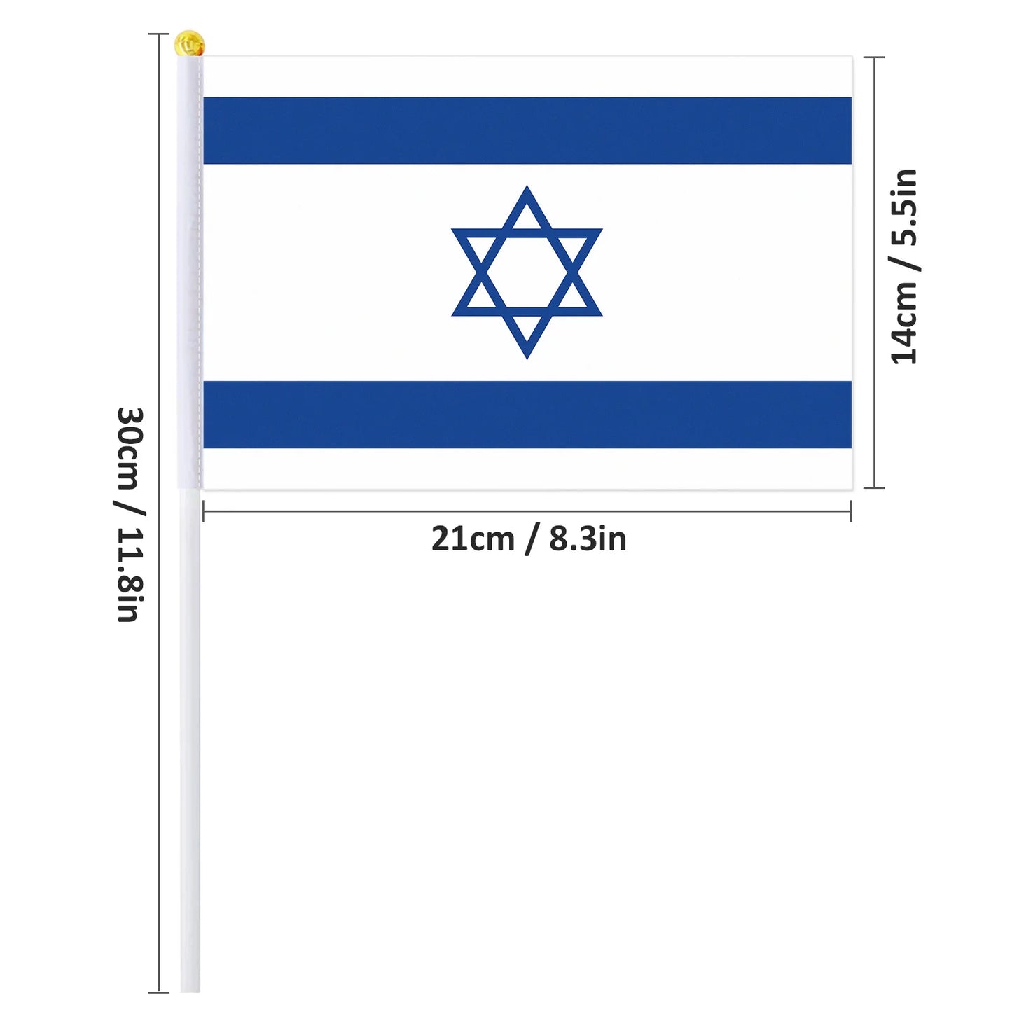 Drapeau à main d'Israël